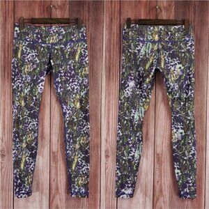 Lululemon Womens Size 10 Wunder Under Leggings Backdrop Iris Floral Sport Multi